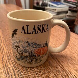 Vintage Scenic Alaska Wildlife Souvenir Coffee Cup Mug